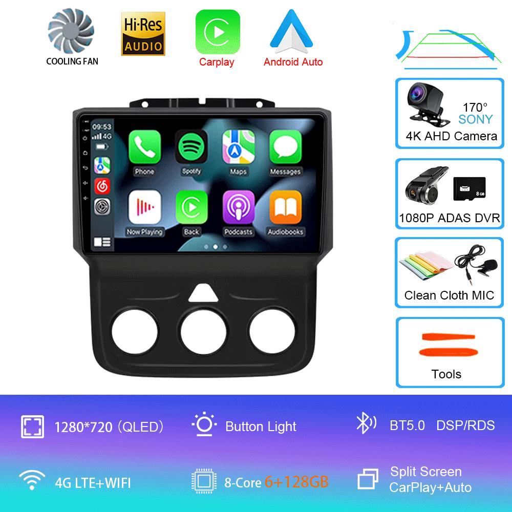 Автомагнитола Android 14 для Dodge Ram 4 IV DJ DS 2013 - 2019 Мультимедийный видеоплеер Навигационная стереосистема GPS Нет 2din 2 din dvd