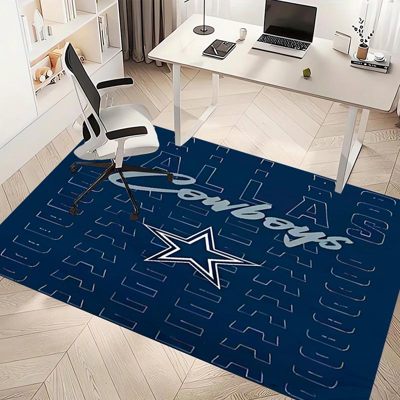 1pc Dallas Cowboys Print Area Rug - Soft, Washable Non-Slip Indoor Mat, Living Room, Home Office Decorative Rug,Office Decorative