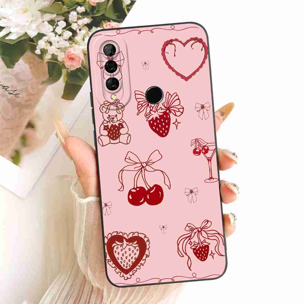 Cute Cartoon Cover For Huawei P30 lite Case 6.15" P30lite Soft Silicone Phone Case For Huawei Nova 4e Nova4e Matte Back Cover