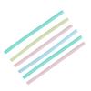 6pcs Silicone Soft Reusable Drinking Straws Flexible Straws for Over 6 Months Old Children