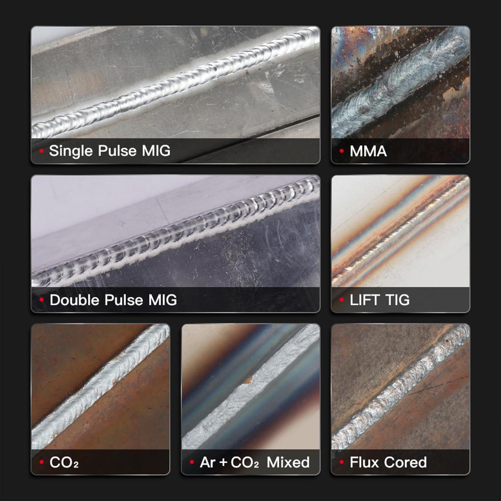 Сварочный аппарат ANDELI, алюминиевый, сварка под давлением 200 В, 200 А, дуговая сварка MIG Lift TIG, газовая, 5 в 1, многофункциональный сварочный аппарат MIG, ЖК-экран PRO