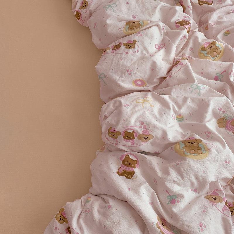 Двухслойный сетчатый пододеяльник для студентов Мягкий Прочный Комплект постельного белья Удобный Двуспальный размер Предметы первой необходимости для спальни