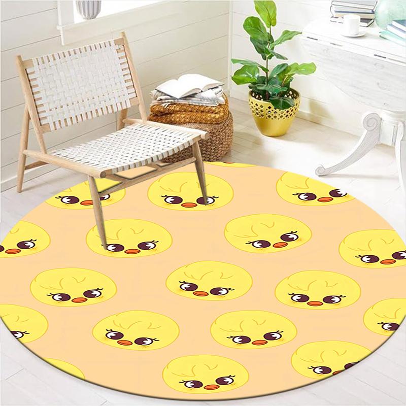 SKZ Round Area Rug,Carpet Rug for Living Room Bedroom Sofa Playroom Decor,Non-slip Floor Mat