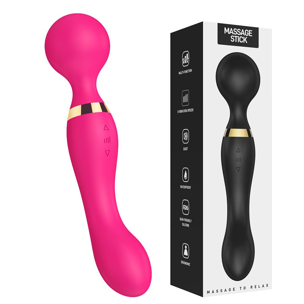 Large Size Powerful Dual Motor Silicone Dildo Vibrator Wand G-Spot Massager Clitoris Stimulator for Couples Sex Toys for Adults