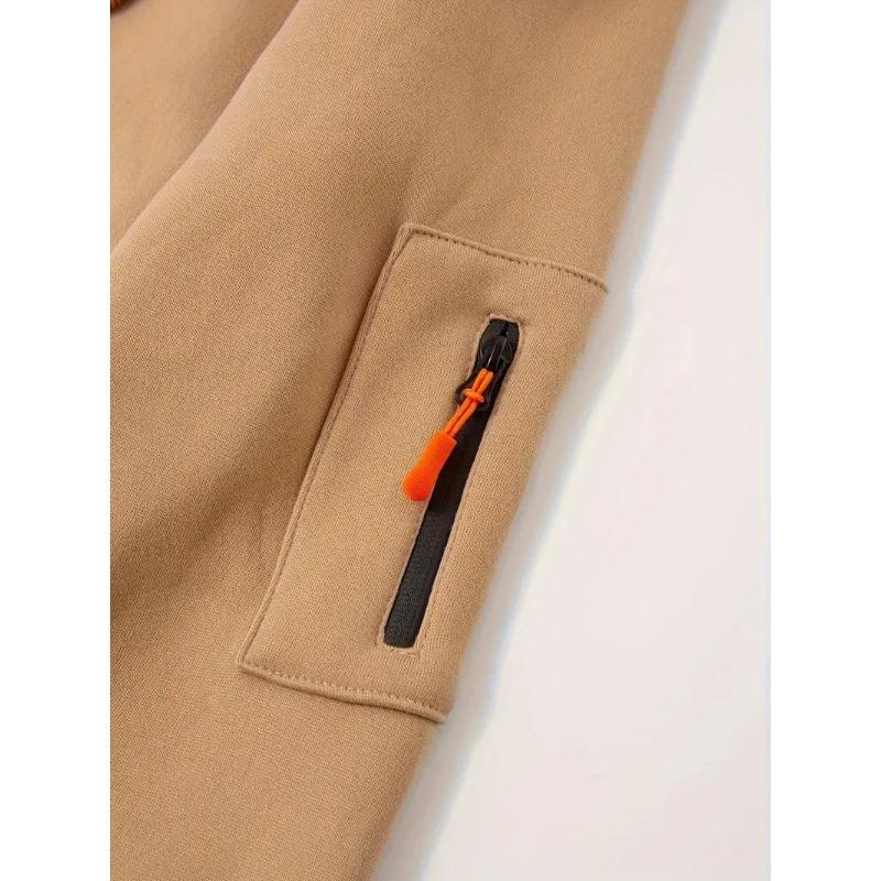 Пальто осень/зима мужское модное толстовку на молнии с карманами на рукавах мужской повседневный спортивный топ Толстовки и свитшоты (Мужской)