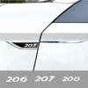 Auto Door Fender Side Blade Badge Car Body Sticker For Peugeot 206 207 208 306 307 308 406 407 408 3D Metal Side Sticker