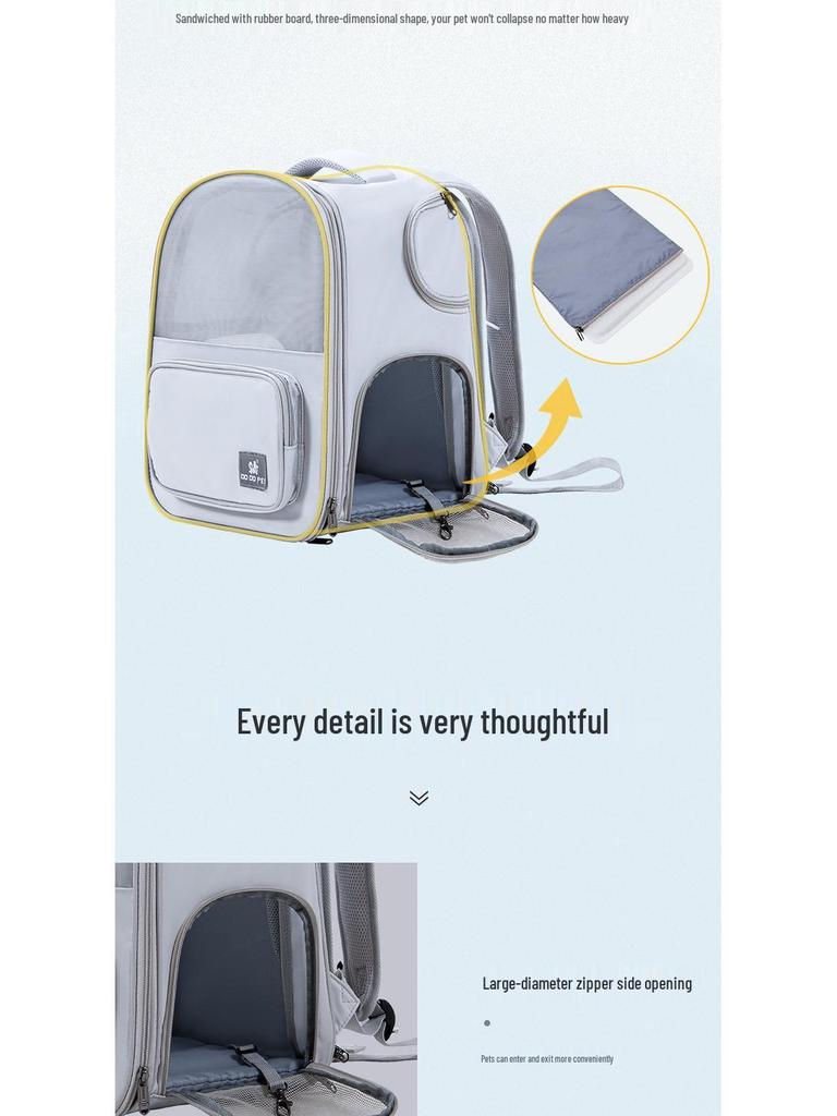 Расширяемый рюкзак для кошек и собак: Портативная, складная, вместительная переноска для питомцев