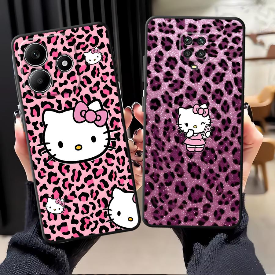 Чехол для телефона Leopard Hello K-Kittys для Xiaomi Redmi Note 14 12S A4 A5 10 12 11 Pro 11S 14C 13 Pro Plus A1 A2 A3 K40 K80 12C