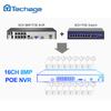 Techage 8-канальная 4-мегапиксельная PTZ-система безопасности POE IP-камера Открытый AI Обнаружение человека Двустороннее аудио-видеонаблюдение NVR Комплект камеры