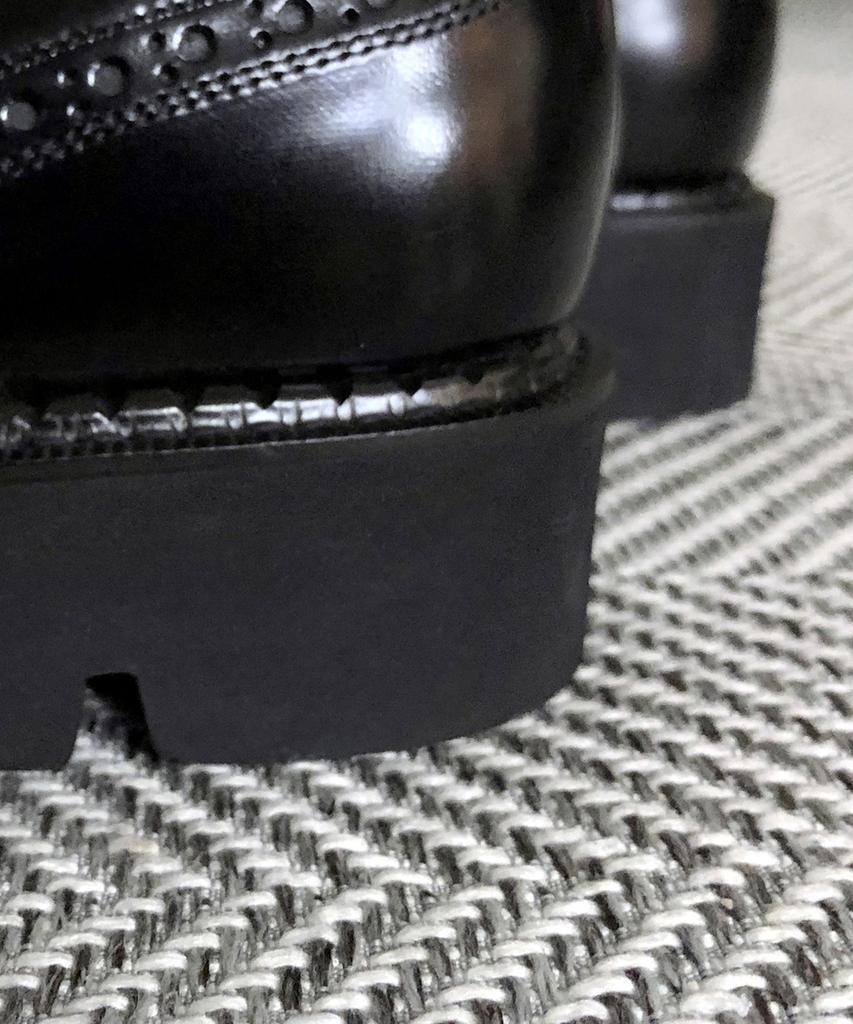 Joenshoe Toe-Cut Wingtip Oxford Work Boots Black