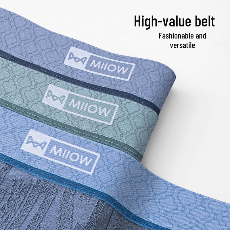 MaoRen Мужские премиальные жаккардовые боксеры-брифы, 4 штуки, с антибактериальной обработкой 10A