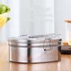 Foldable Handle Food Container 1/2 Layer Food Storage Box Stainless Steel Lunch Box  Canteen