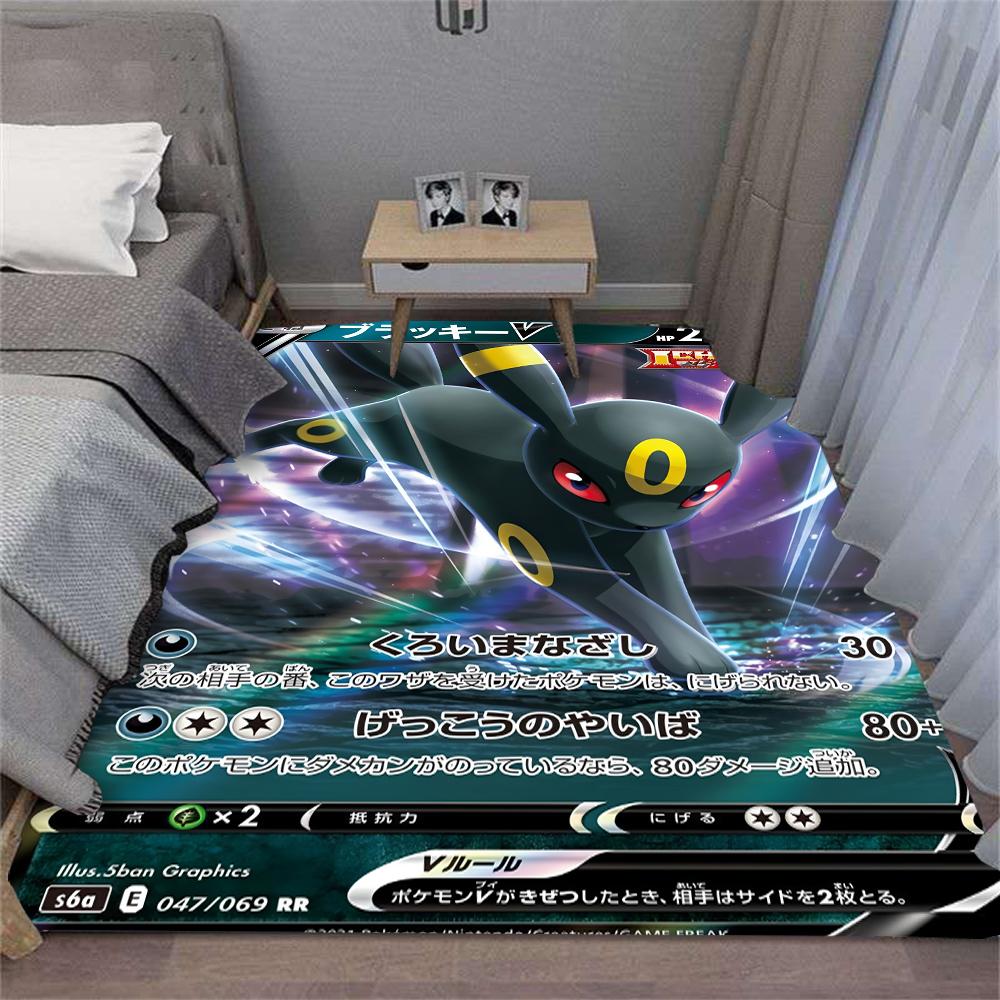  Pokémon Umbreon Nachtara Card Large Carpet for Bedroom Living Room Decor Man's Cave Bedside Rug Lounge Sofa Floor Mat