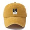 Printed cute border collie dog baseball cap retro outdoor light curved brim cap truck driver hat holiday camping