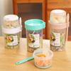 Breakfast Fruit Oat Yogurt Salad Cup With Lid Spoon Double Layer Fitness Fat Reducing Vegetable Fruit Cup Food Storage Bento Box