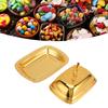 Золотая фруктовница Европейская Металлическая тарелка для фруктов Настольное украшение с крышкой для закусок Конфет Десертов