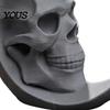 DIY Заготовки Черепов 3D Печатная Фигурка Луны, Готический Полумесяц и Уникальные Орнаменты Скульптура, Винтажная Настольная Статуэтка для Хэллоуина