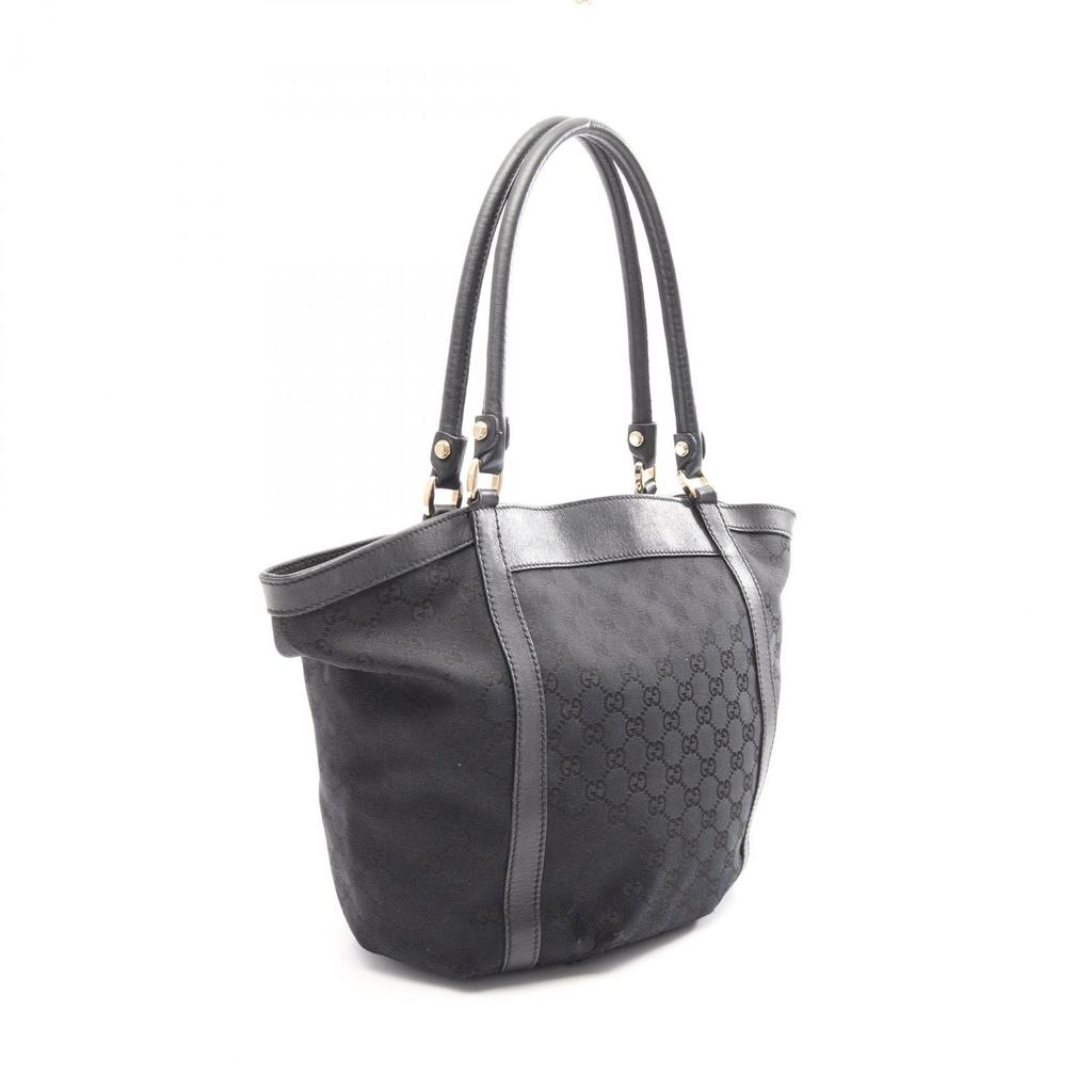 Used GUCCI Abbey GG canvas Tote Bag 211982 canvas leather Black Used Women