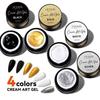 JTING One Stroke Coloring Creative Relief Painting Emboss Gel Long Lasting Nail Cream Art Embossed Gel 4 Colors