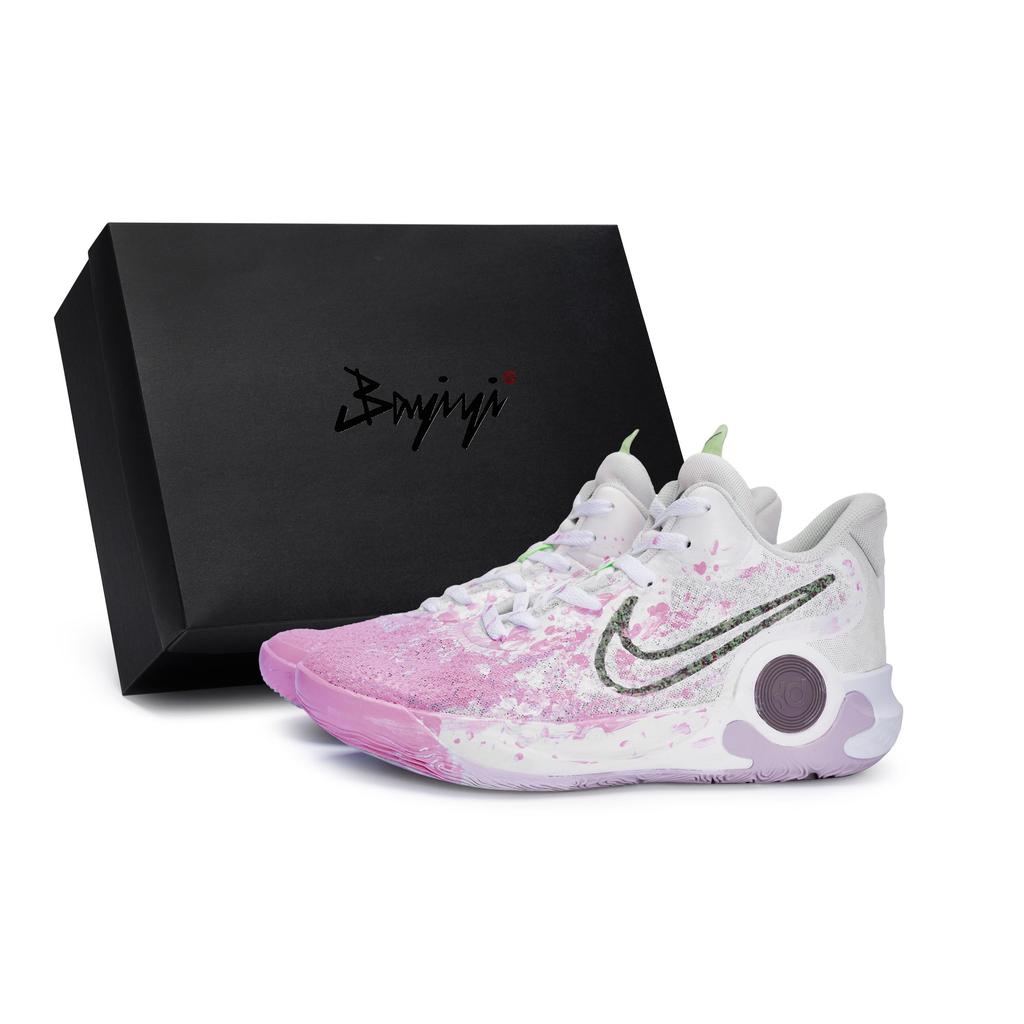 Nike KD Trey 5 IX Vintage Basketball Shoes Unisex Mid top Pink DJ6922-100(Team80-S-BOX)
