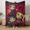 1pc Powerpuff Girls Chaos Love Flannel Blanket Soft Warm Throw Blanket for Bedroom Living Room Bed Travel Camping Picnic Gift. M07220145