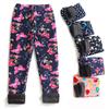 Silver Fox Velvet Girls' Leggings: Stylish, Warm Printed Pants for Fall/Winter - Available for Medium and Large Children.