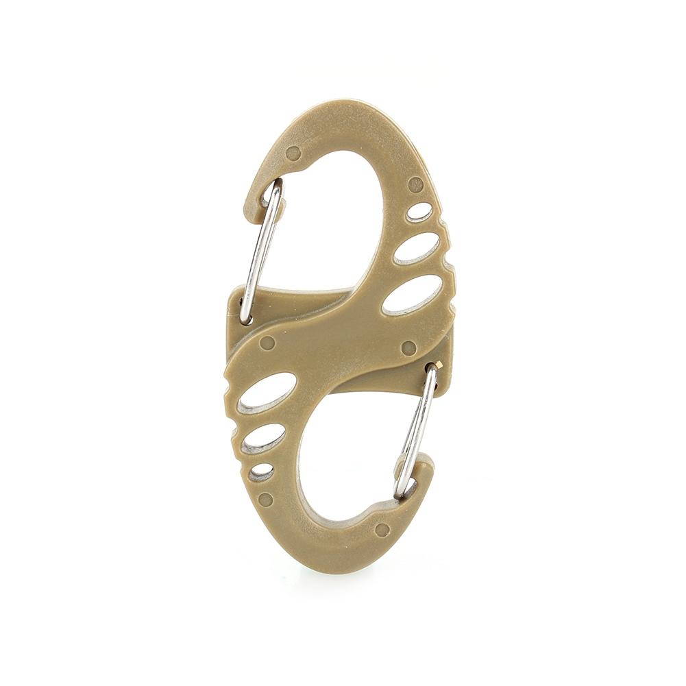 Альпинистский крюк S-типа Карабин с двойной пряжкой Брелок Мини-карабин с пряжкой