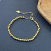 Round Gold-plated Necklace Oriental Charm Golden Hand Chain Aesthetic Bead Bracelet  Couple