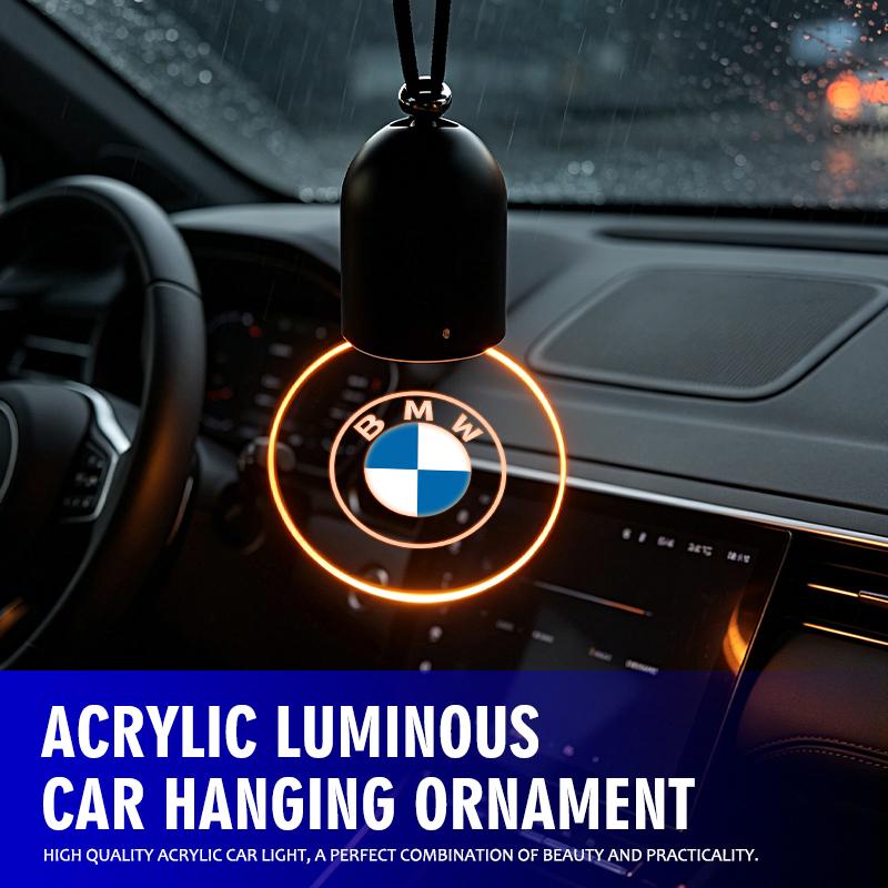 TVHW5 Luminous Acrylic Pendant Car Decor Rear View Mirror Accessories For BMW M 1 3 4 5 6 7 Series X1 X3 X4 X5 G20 G38 F48 E36 E39