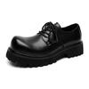 Туфли Дерби с большой головкой, мужские, на платформе, повседневные, для поездок на работу, с круглой головкой, 2025, новые туфли на платформе, увеличивающие рост, 1024-A