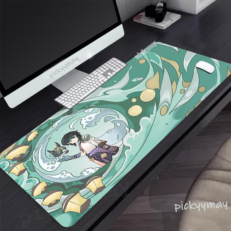 Large Mousepad Gamer Mousepads Keyboard Mat Anime Desk Rug Genshin Impact Pc HD Desk Mats Company Mouse Pad For Gift