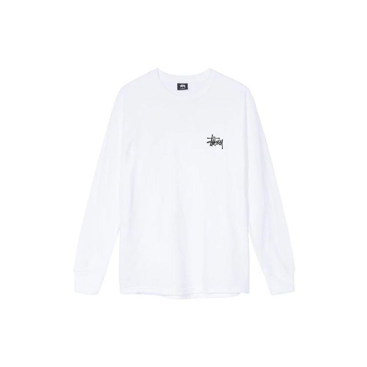 Stussy Базовая футболка с длинным рукавом Унисекс Топы Белый 1994143