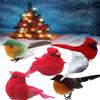 Whimsical Natural Material Robin Bird Ornament For Holiday Tree Decor Style