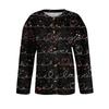 Women's Fashion Printed Valentine's Day Long Sleeved Knitted Cardigan Button Down Jacket