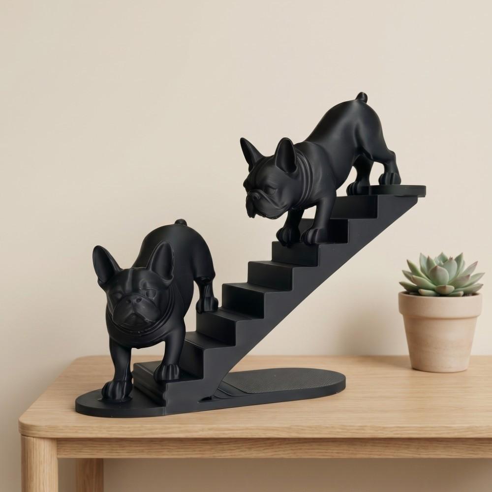 Nordic Style French Bulldog Statues Creative Canine Statues Crafts Bedroom Decor