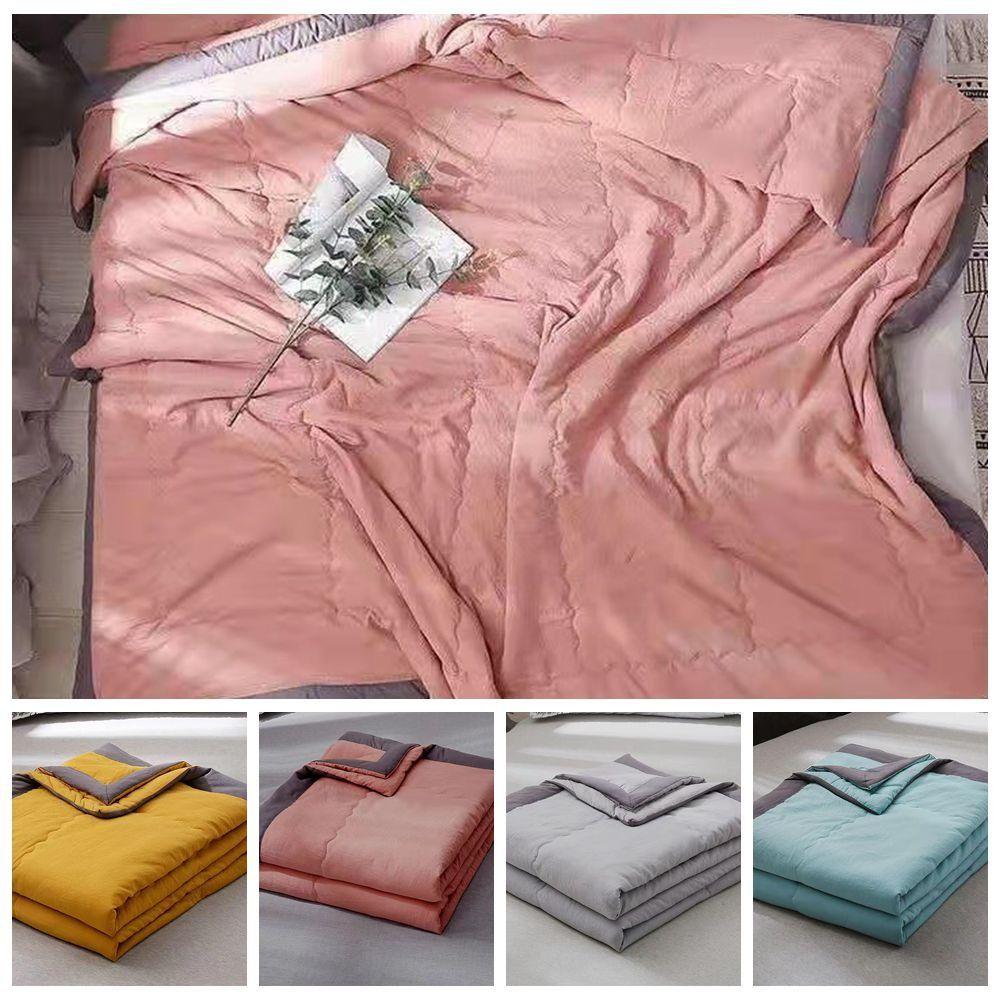 Новое двухстороннее охлаждающее одеяло с охлаждающим эффектом, дышащее кондиционирующее одеяло, весенне-летнее однотонное более прохладное одеяло