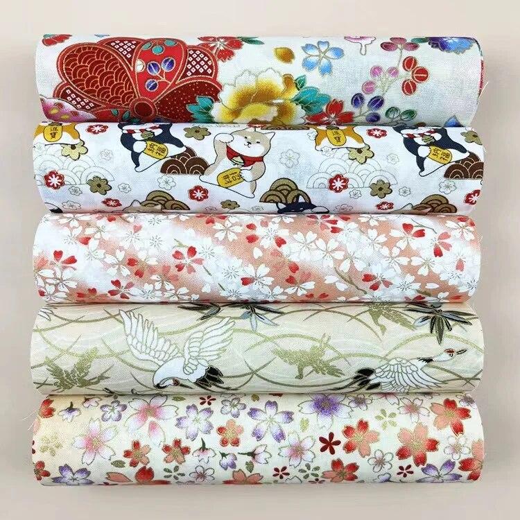 5 шт. хлопчатобумажной ткани, набивной ткани, ткани для кукольной одежды ручной работы, ткани для платьев, для шитья своими руками, скрапбукинга, квилтинга