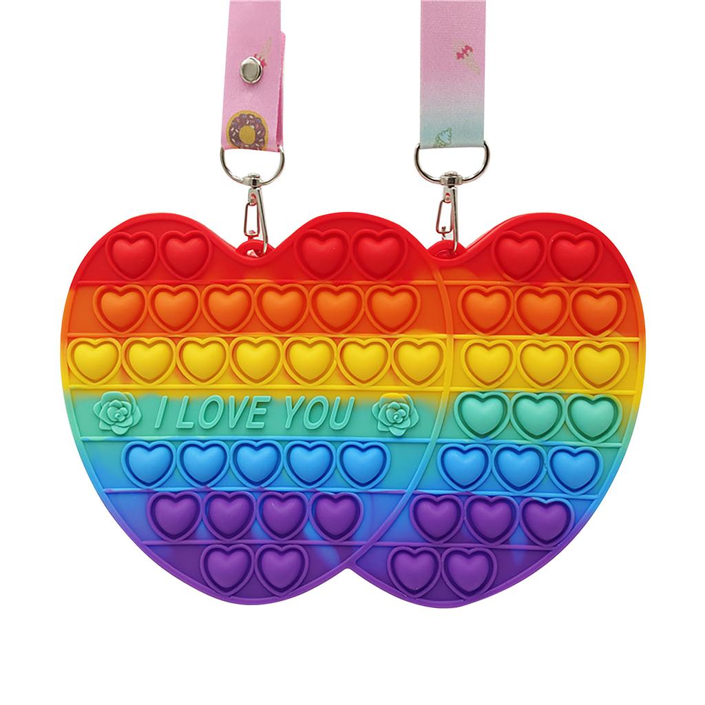 Push  Toy Pendant Bag ,Bubble  Toy Stress Relief Toys For Adult Kids