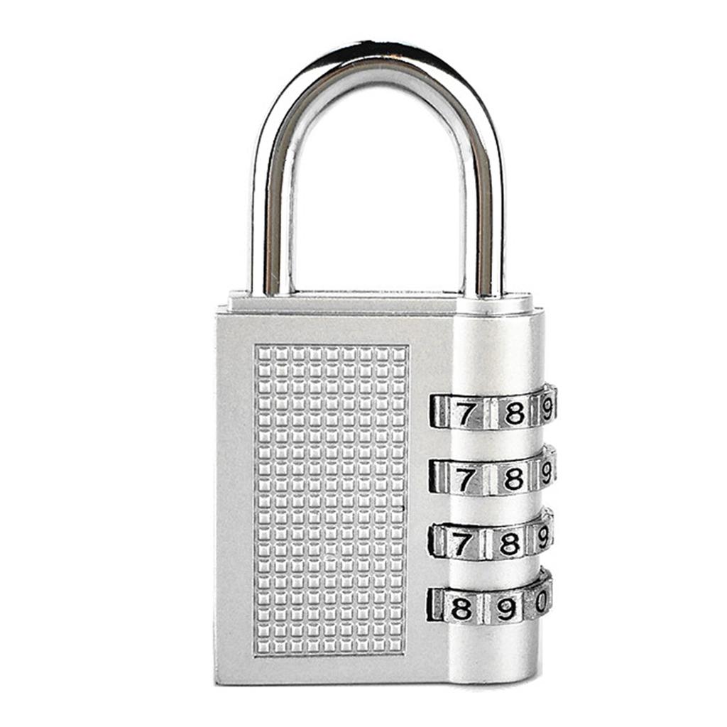 Combination Padlock 4 Dial Keyless Anti Theft Zinc Alloy Universal for Luggage Cases GYM