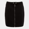 Women's Marva Black Zipped Short Skirt