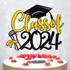 Класс 2024 Выпускной Торт Топпер Набор Блестящая Поздравительная Открытка Выпускной Подарок Закончить Школу Выпускник Вечеринка Декор
