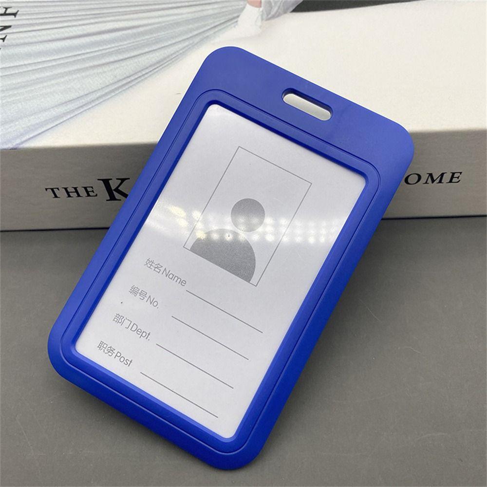 Work Card Business Sliding Cover Name Badge Holder Bus Card Sleeve ID Card Holders Badge Holder