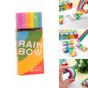 2B Eraser Rainbow Mini Eraser для детей Мягкий ластик Мягкий школьный ластик Набор Отличное чистое стирание для школьников