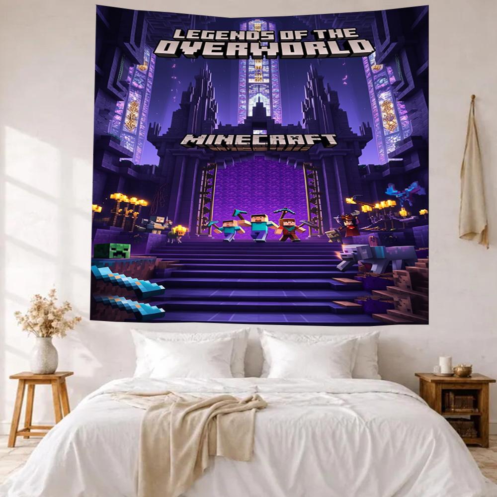 Minecraft Wall Decor Tapestry Art For Pet Memorial Birthdaywedding Party Backdrop Family Gift