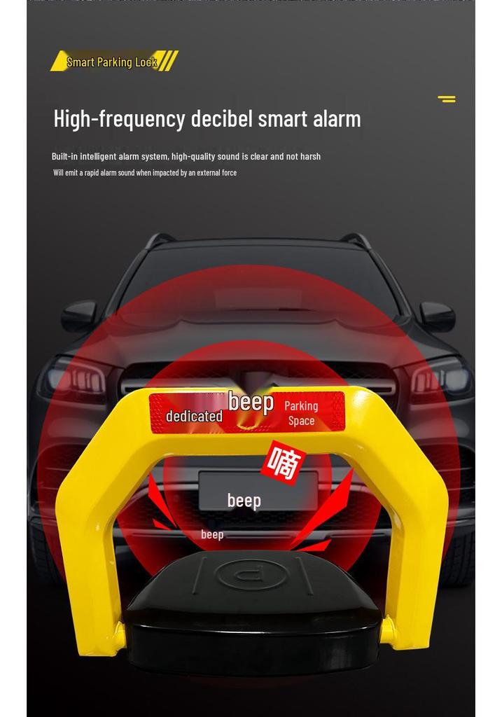 Smart Bluetooth-Enabled Waterproof Parking Space Lock with Remote Control and Sensor