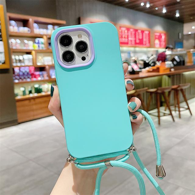 Ремешок через плечо, мягкий жидкий силиконовый чехол для Iphone 14 13 12 11 Pro Max X Xr Xs 14pro 13, ремешок, веревочный шнур, ожерелье, подвесной чехол