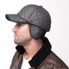 Модные водонепроницаемые мужские теплые наушники, шляпа HipPop, бейсболка из искусственной кожи на осень-зиму