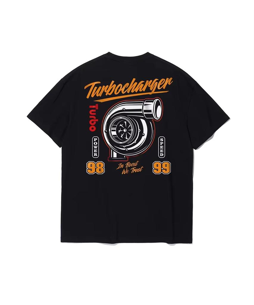 Unisexs Tshirt Turbocharged Turbo Graphic Print Fashionable Casual Highquality Breathable Unisexs Roundneck Tshirt 2026 Summer