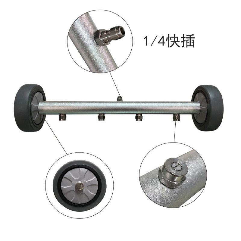 5000PSI 15-дюймовая мойка высокого давления Очиститель днища Водяная щетка Мойка шасси автомобиля 4 форсунки Новый