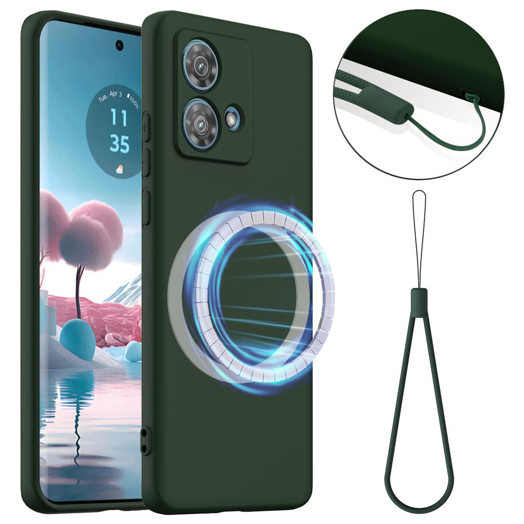 For Motorola Edge 40 Neo 5G Case Compatible with MagSafe Anti-Drop Liquid Silicone Phone Cover